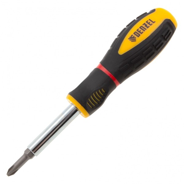 Отвертка комбинированная, SL3/16-PH1, SL1/4-PH2, 3-х компонентная рукоятка Denzel 7713381