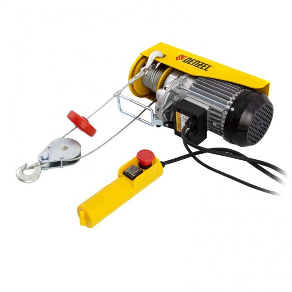 Тельфер электрический TF-500, 0.5 т, 1020 Вт, высота 12 м, 10 м/мин Denzel 52012