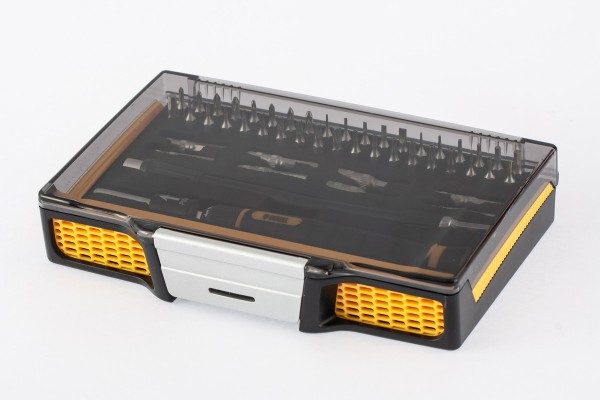 Отвертка с набором бит и торцевых головок для точных работ, гибкий привод, 48 шт, CrMo Denzel 7711599