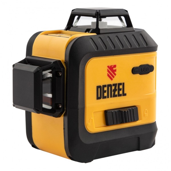 Лазерный уровень мультипризменный LX 360-2 Red, 30 м, 635 нм, аккумулятор Li 2800 мАч, резьба 5/8 Denzel 35076