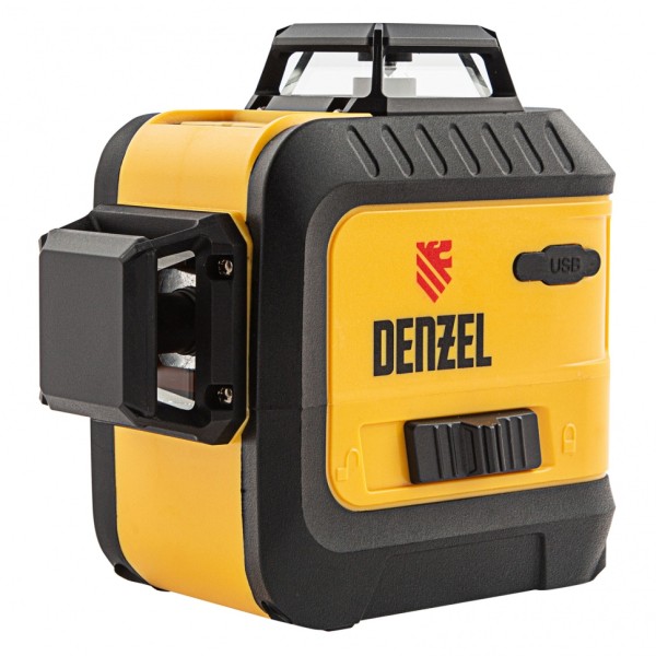 Лазерный уровень мультипризменный LX 360-3 Red, 30 м, 635 нм, аккумулятор Li 2800 мАч, резьба 5/8 Denzel 35077