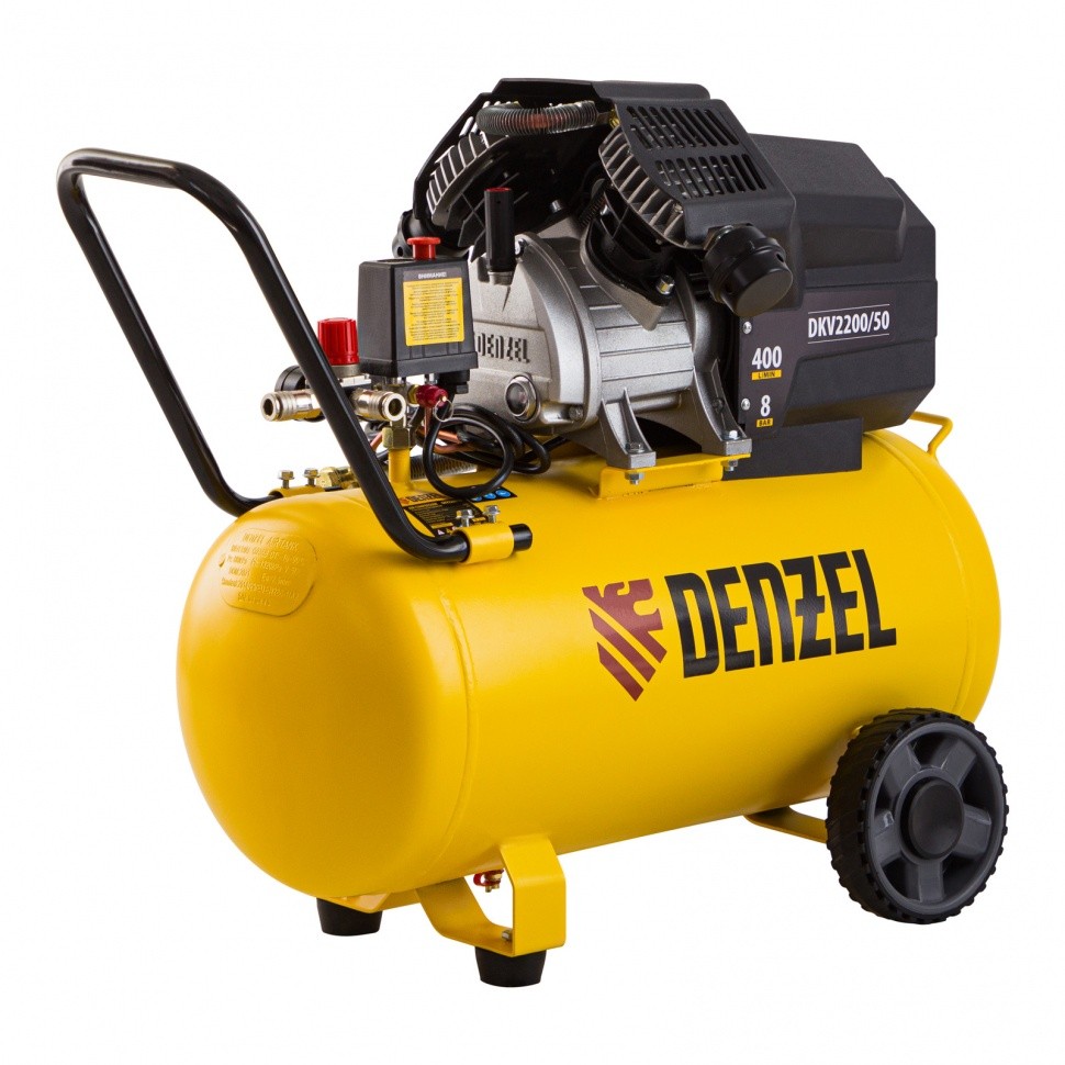 Компрессор воздушный DKV2200/50, Х-PRO 2.2 кВт, 400 л/мин, 50 л Denzel 58083
