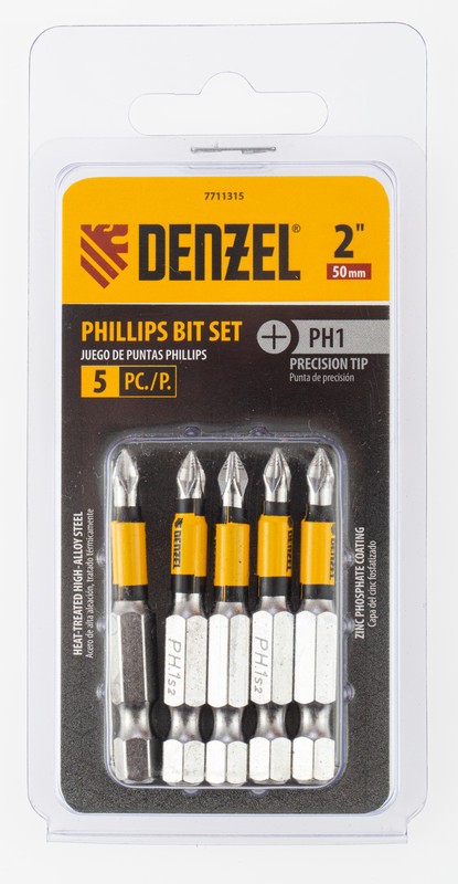 Набор бит, PH1x50, 5 шт.// Denzel 7711315