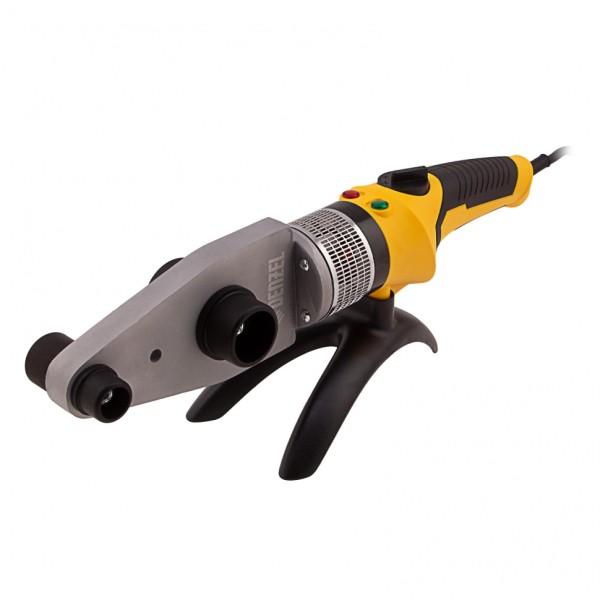 Аппарат для сварки пластиковых труб DWP-2000, Х-Pro, 2000 Вт, 300 град, комплект насадок, 20-63 мм Denzel 94209