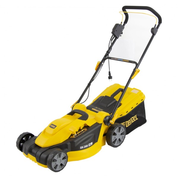 Газонокосилка электрическая GM-2000, 2000 Вт, ширина 43 см, 6 уровней, травосборник 45 л. Denzel 96618
