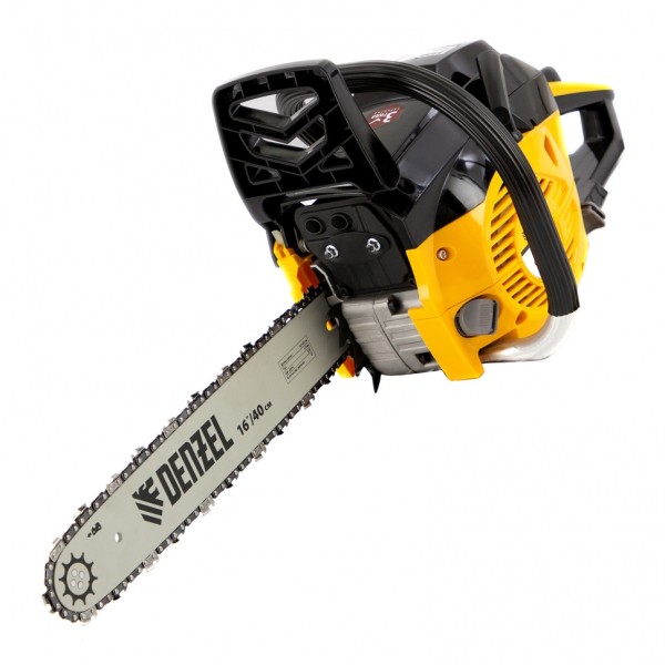 Пила цепная бензиновая DGS-4516, шина 40 см, 45 см3, 3 л.с, шаг 3/8, паз 1.3 мм, 57 звеньев Denzel 95230