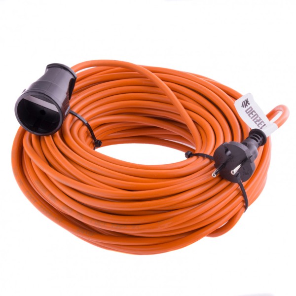 Удлинитель-шнур силовой, 20 м, 1 розетка, 10 A, серия УХ10 Denzel 95914